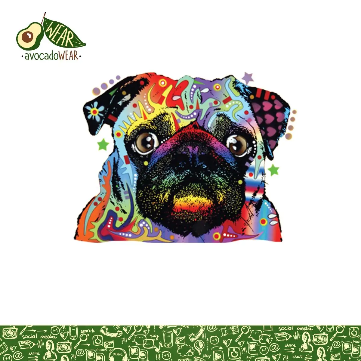 Мужская футболка с принтом мопса Love My Dog XS 5XL новая уличная одежда забавным хип