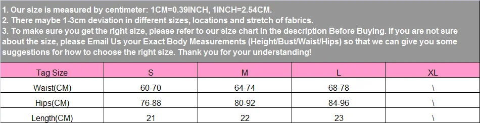 Yoga Club Size Chart