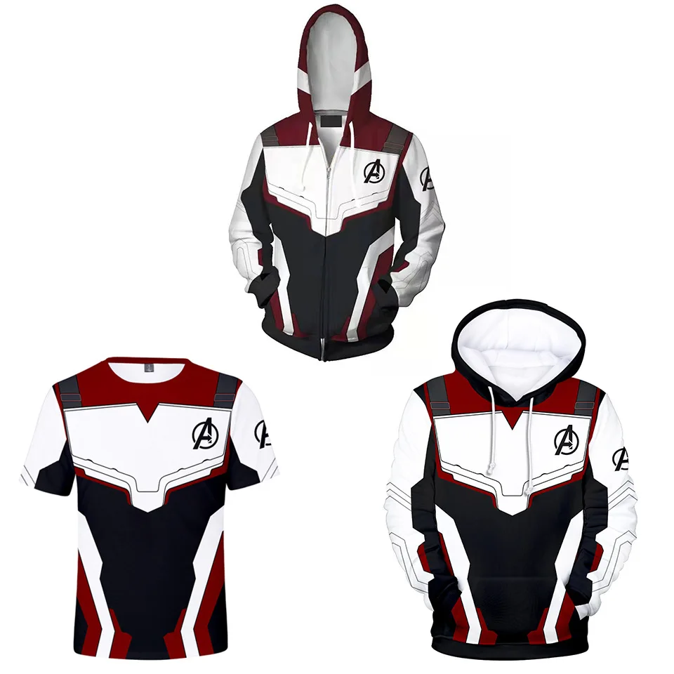  2019 Avengers Endgame Quantum Realm Sweatshirt Jacket Advanced Tech Hoodie Cosplay Costumes superhe