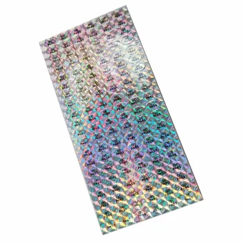 

Wholesale 1*0.6cm 63000Pcs/Lot Laser Oval QC Pass Logo Character Label Glittery Sticker Adhensive Laser Stickers