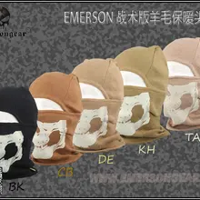 EMERSONGEAR Тактический Руно Теплее Гуд Airsoft Wargame Велоспорт маска EM6639 черный загар