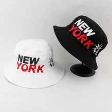 LDSLYJR хлопок Нью-Йорк плоский ведро шляпа, шляпа рыбака открытый ВС Кепки складной Шапки для мужчин и Для женщин 65