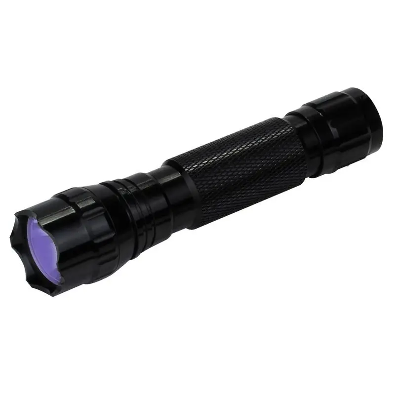 

100pcs 501B LED Flashlight UV Linterna Torch 18650 16340 Battery Ultraviolet Purple UV LED Torch Lamp Light