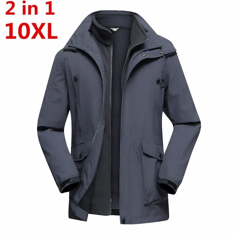Большие размеры 10XL 9XL 8XL брендовая одежда новый стиль зимнее платье Мужская