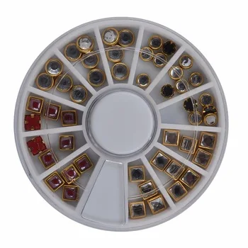 YZWLE 1 Wheel Nail Art Rhinestone &amp;amp; Decoration For DIY Nails Art Accessory Fashion Decorations Beauty Tools #JS17