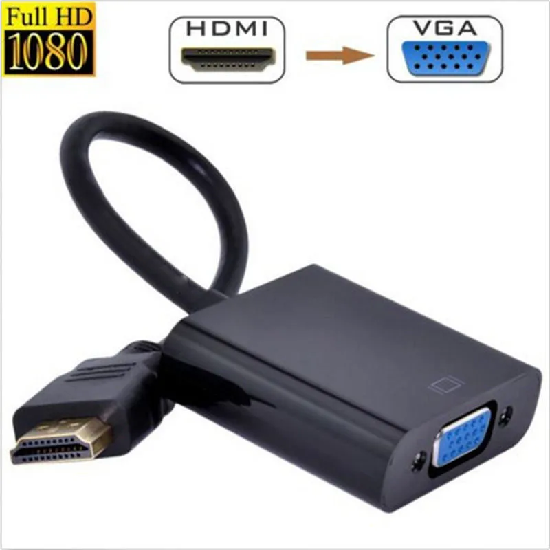 HDMI мужчин и женщин VGA Видео аудио кабель AV адаптер 1080 P Чипсет цифро-аналоговый преобразователь шнур для HDTV портативных ПК Планшеты