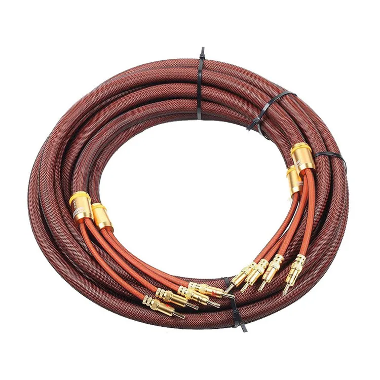 Оригинал Choseal LB5109/LB-5109 8.2FT OCC 24 К позолоченный Банановый Штекер HiFi Акустический