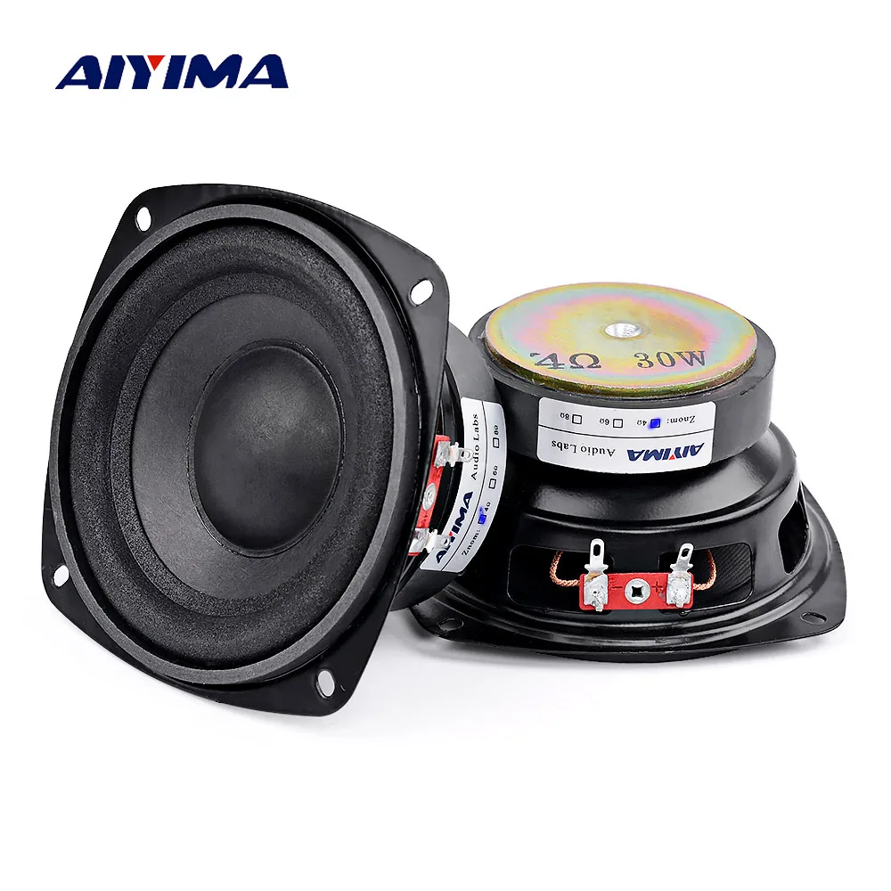 1pc 4" inch 8ohm 40W Speaker Woofer Subwoofer Bass Audio Stereo Loudspeaker Horn