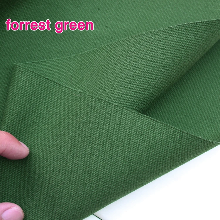 Thick Canvas Forrest Green Cotton Duck Fabric Cotton Fabric Canvas