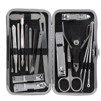 

19pcs Stainless Steel Pedicure Manicure Tool Set Nail Clippers File Callus Remover Kit Manicure Tool Set