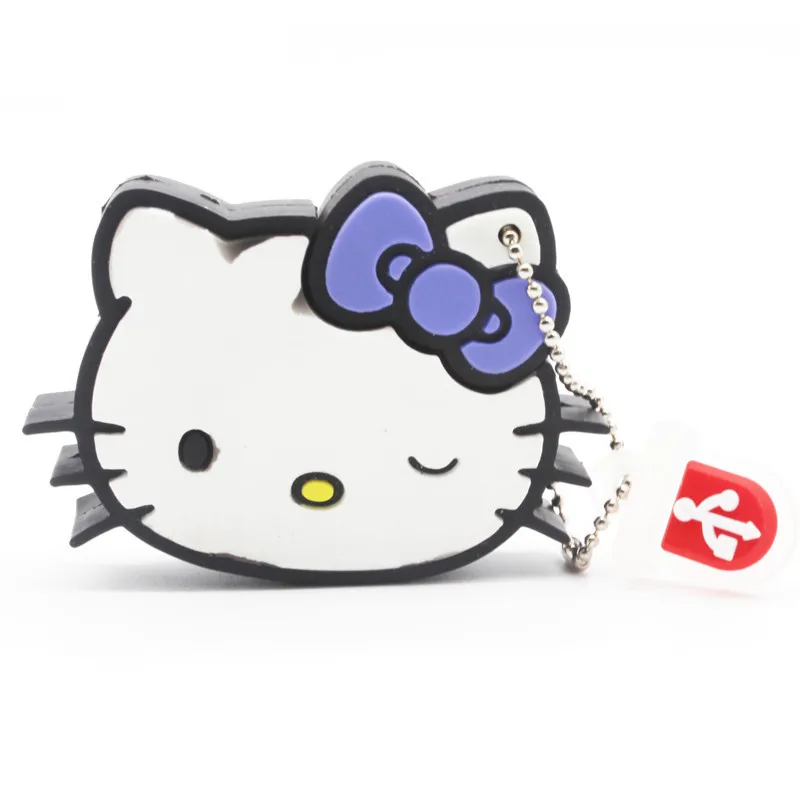 JASTER hello kitty, usb флеш-накопитель, милые флешки, 4 ГБ, 8 ГБ, 16 ГБ, 32 ГБ, карта памяти, u-диск, usb 2,0, флеш-накопитель - Цвет: Blue