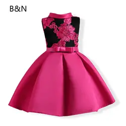 B & N/нарядное платье принцессы, элегантное платье с цветочным рисунком, бальное платье, ТРАПЕЦИЕВИДНОЕ детское платье, летнее платье без
