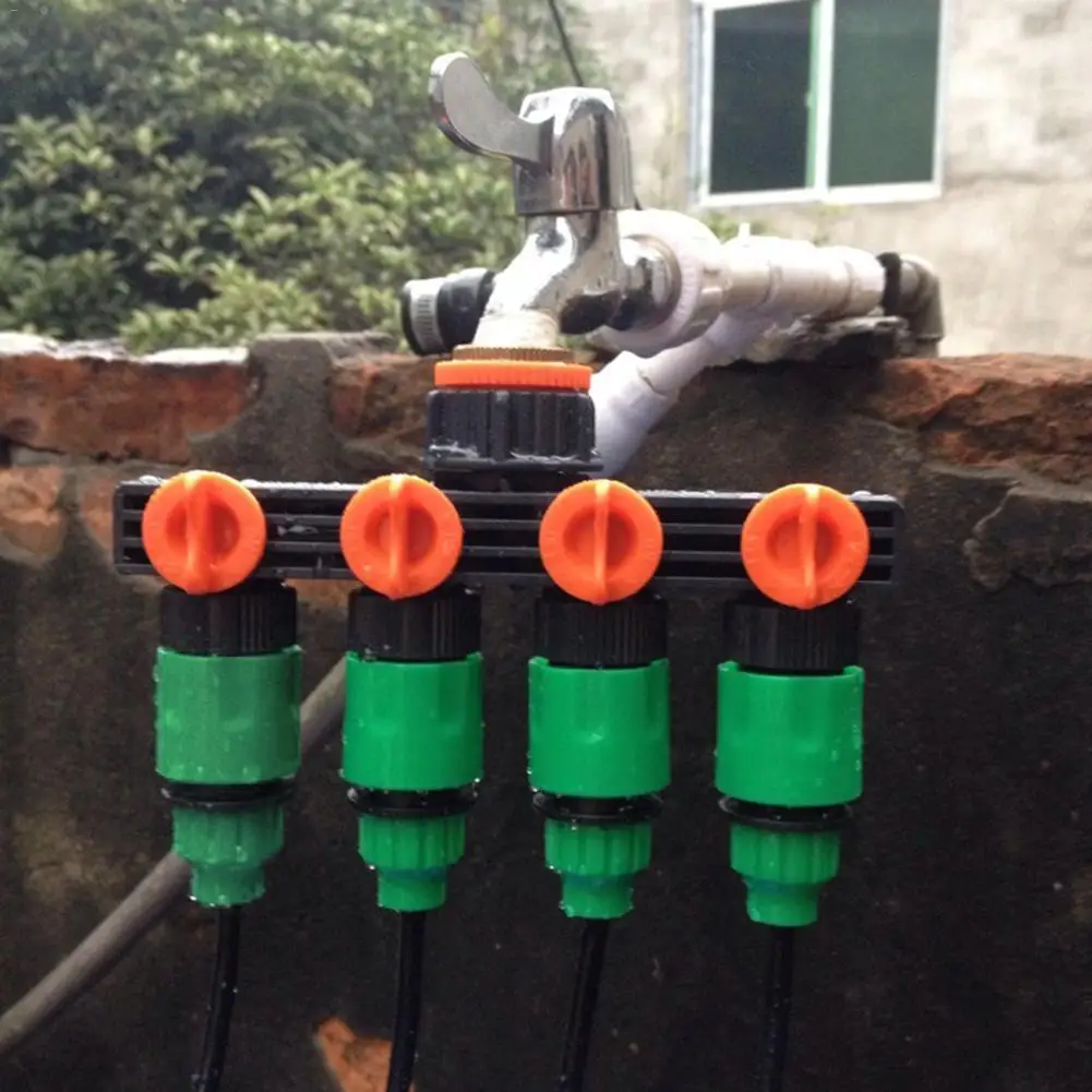 

Gardening Household Pipe Plastic Four-Way Valve Splitter Irrigation Hose Controller Shunt Watering Joint Outlet Quick Delivery