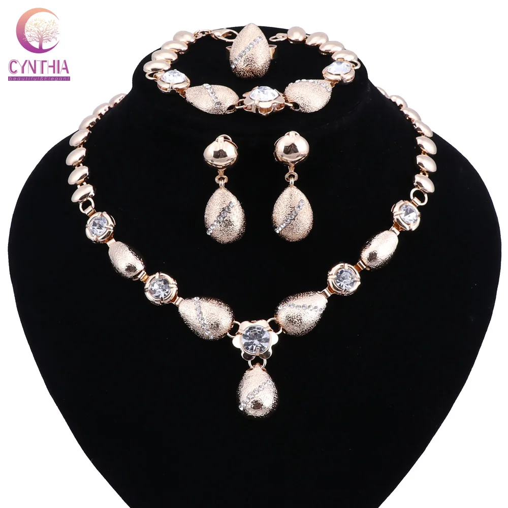 

Bridal Luxury African Beads Jewelry Set Nigerian Wedding Crystal Jewerly Sets For Women Choker Ethiopian Jewelry