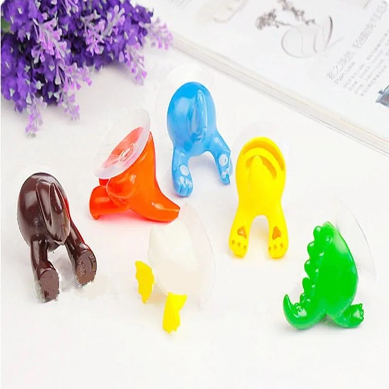 

1XCartoon Lovely Animal Tail Rubber Sucker Hook Key Towel Hanger Holder Hooks Free Shipping
