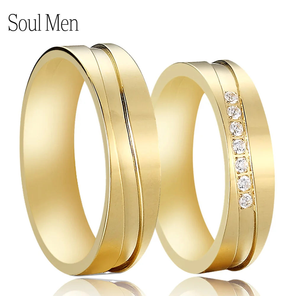 Кольцо обручальное из титановой стали с 7 фианитами 6 мм|wedding engagement ring|engagement