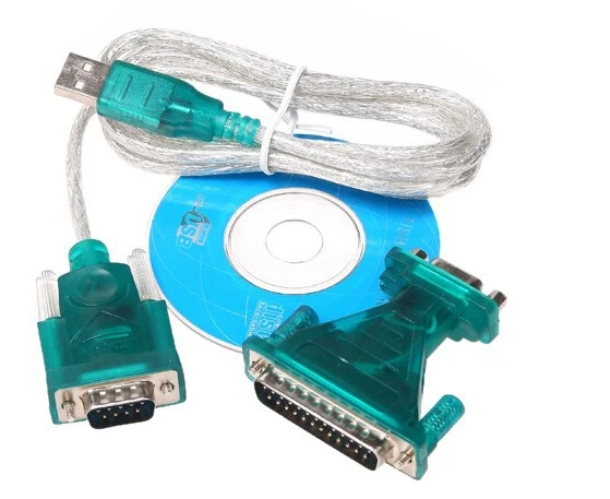 100 компл./лот 80 см USB 2,0 для RS232 безобрывный кабель DB9/DB25 9pin к 25pin адаптер Компьютерные аксессуары кабель