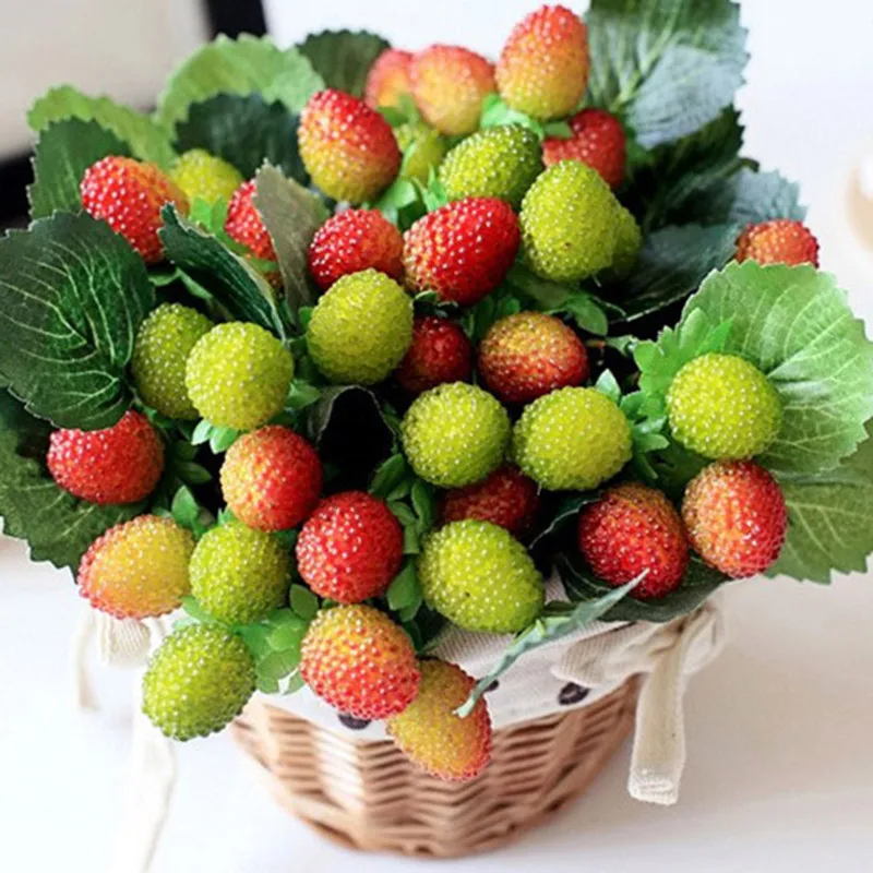 Keythemelife 1PCS Tempting Berry Leaf Fruit Artificial Flowers DIY Plant Home Decor For Home Office Garden Decoration DA Keythemelife 1PCS Tempting Berry Leaf Fruit Artificial Flowers DIY Plant Home Decor For Home Office Garden Decoration DA