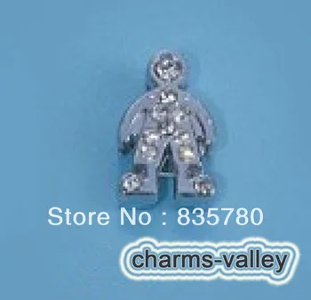 

50PCS 8MM Full Rhinestone Boy Slide Charms DIY Accessory Fit 8mm Wristband Pet Dog Collars Strips Keychain