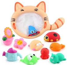 Kitten Fishing Net Baby Bathing Water Toys Multi-piece Creative Water Spray Children Bathroom Bath Toys For Baby Bath Toys Kitten Fishing Net Baby Bathing Water Toys Multi-piece Creative Water Spray Children Bathroom Bath Toys For Baby Bath Toys