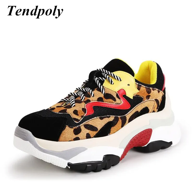 

2019 The new Sell well simple fashionable women's shoes spring trend Mixed colors casual Heavy-bottomed leather women's shoes