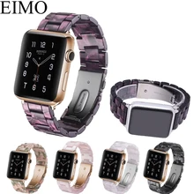 EIMO Resin strap for apple watch band 4 44mm 40mm stainless steel buckle bracelet iwatch series 3 2 1 42mm 38mm wrist watchband EIMO Resin strap for apple watch band 4 44mm 40mm stainless steel buckle bracelet iwatch series 3 2 1 42mm 38mm wrist watchband