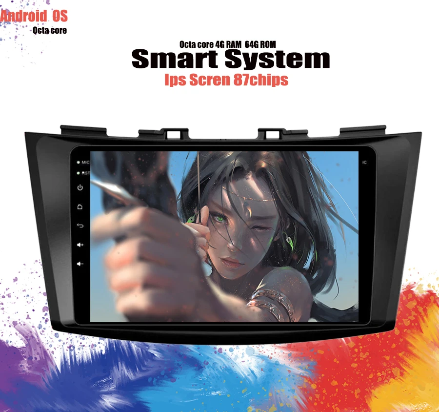 

Octa core Android 9.1 Car DVD 4+64GB video multimedia player for Suzuki swift 2011 2012 2013 2014 2015 2016 gps Head Unit radio