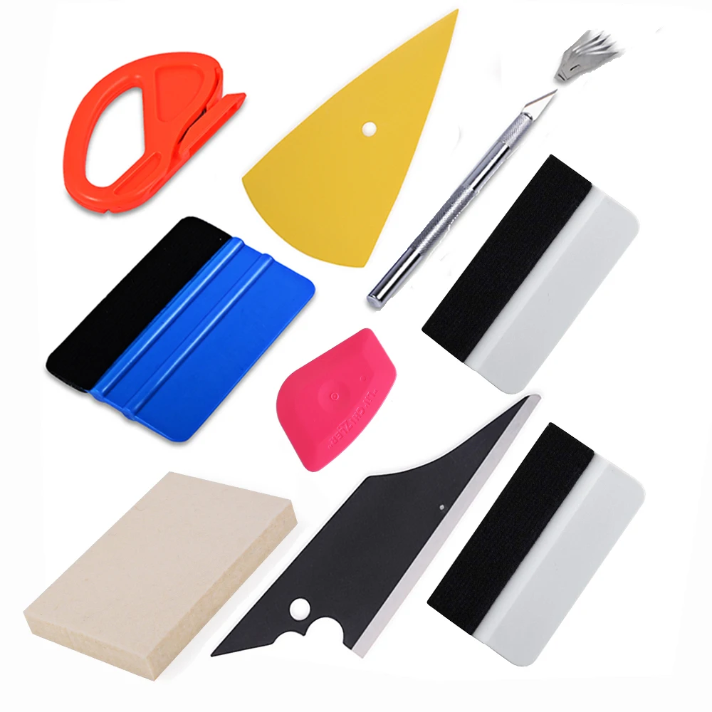 

FOSHIO Car Film Vinyl Wrap Tools Set Carbon Fiber Vinyl Wrapping Squeegee Cutter DIY Knife Kit Auto Window Tint Car Accessories