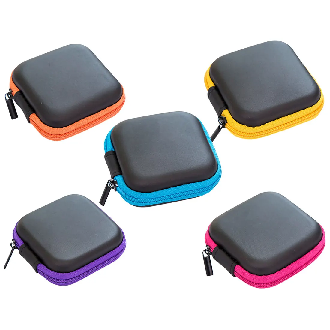 

Mini Cute Earbuds Earphone Zipper Bag EVA Simple Headphone Hard Cover Earphone Case Protective Usb Cable Organizer Headset Bags