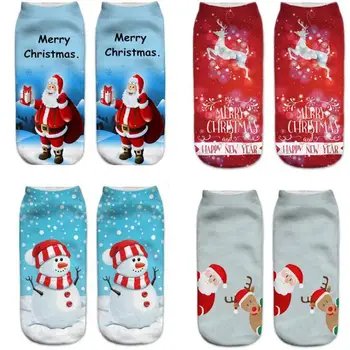 

new men and women Printing stockings Christmas stockings 12pairs/lot