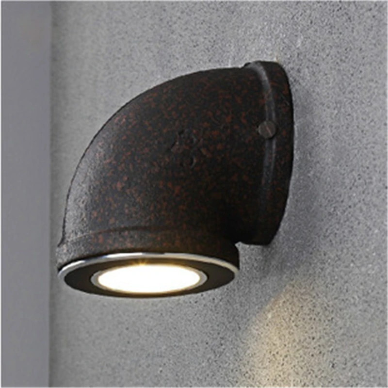 Creative Retro Water Pipe Wall Lamp Iron Art LOFT Light Bedside Lamp Bedroom Stair Living Room Corridor Bedroom Decorative Light (13)