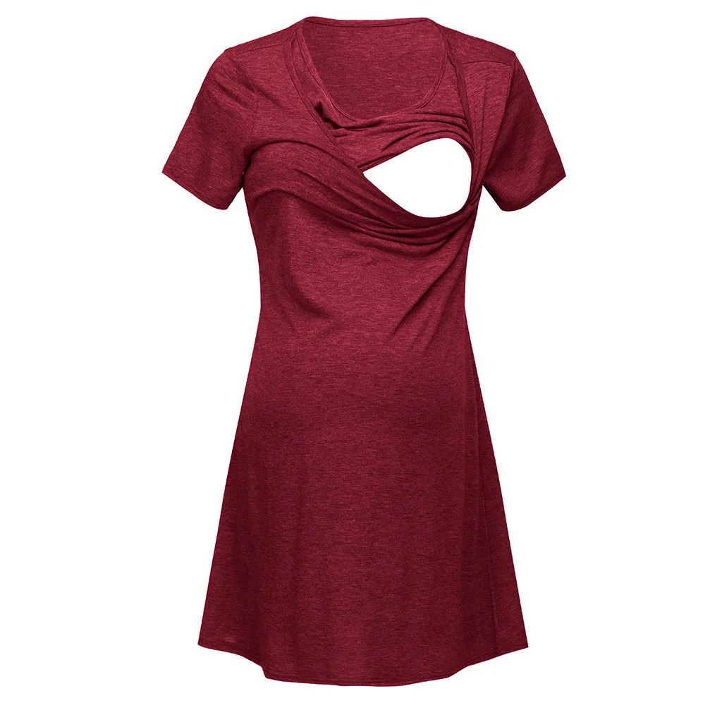

2019 Casual Maternity Dresses Nursing Breastfeeding Clothes Summer Sleeveless Loose Short Women Nursing Tops Dress Plus Size