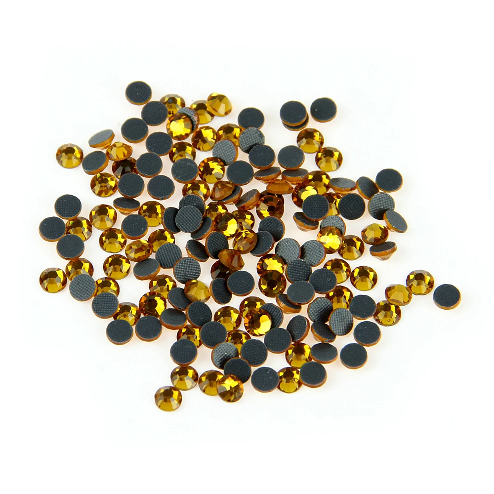 

SS16(3.8-4.0MM) DMC Hot Fix Rhinestone 200Gross Topaz Crystal Hotfix Rhinestones Wholesale Price Hotfix Stone