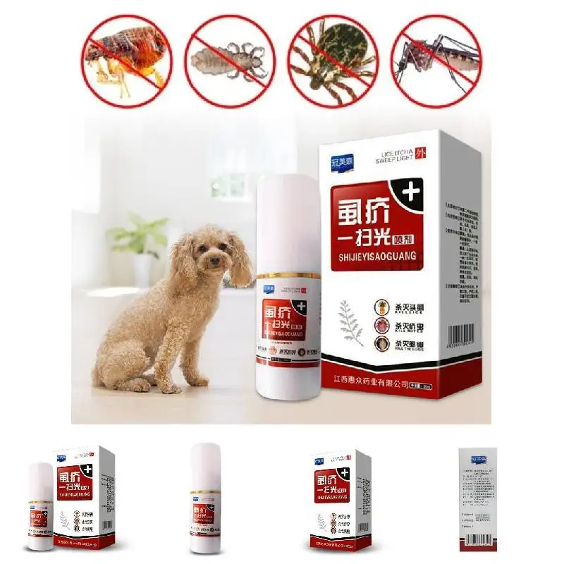 

Hot 1 Pcs Pet Dog Puppy Cat Insecticide Spray Portable Anti-flea Flea Lice Insect Killer LFD