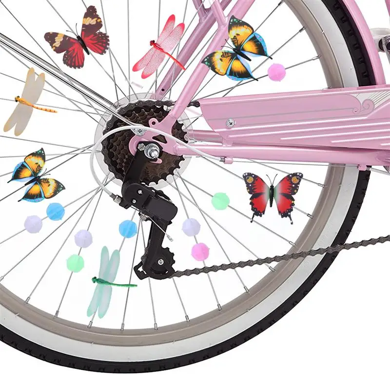 WINOMO набор из/144 шт прочные цветные пластиковые зажимы декоративный велосипед спицы колеса велосипедные аксессуары круглые бусины