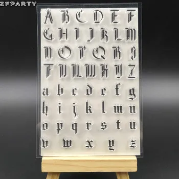 

ZFPARTY Gothic Letters Transparent Clear Silicone Stamp/Seal for DIY scrapbooking/photo album Decorative Card Making