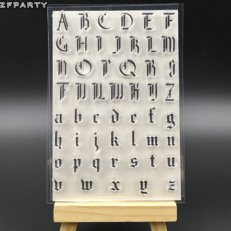 ZFPARTY готические буквы прозрачный силиконовый штамп/уплотнение для DIY
