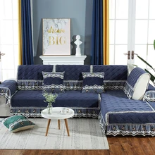 Winter plush sofa cushion, thick non-slip sofa universal, living room home sofa cushion