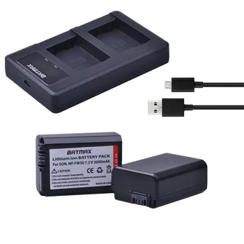 

Bamtax 2Pcs NP-FW50 NP FW50 NPFW50 Battery+LED Dual Charger for Sony Alpha a6500 a6400 a6300 a6000 a5000 a5100 a3000 NEX-3 a7R