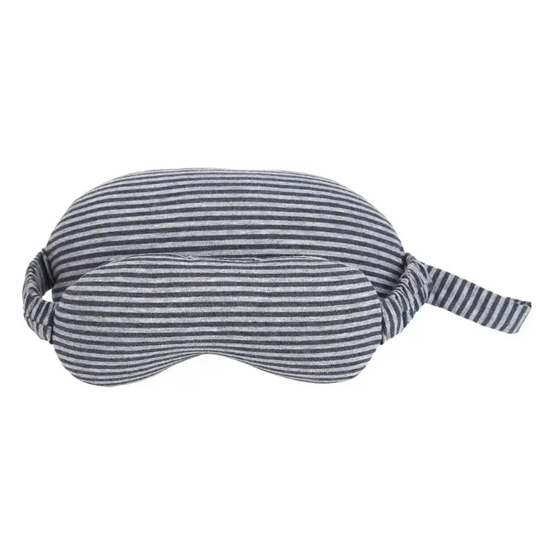 2 в 1 u-образная подушка для путешествий Удобная поролоновая хлопковая маска для глаз Подушка для сна Автомобильная подушка для шеи в самолет Подушка с поддержкой шеи - Цвет: B