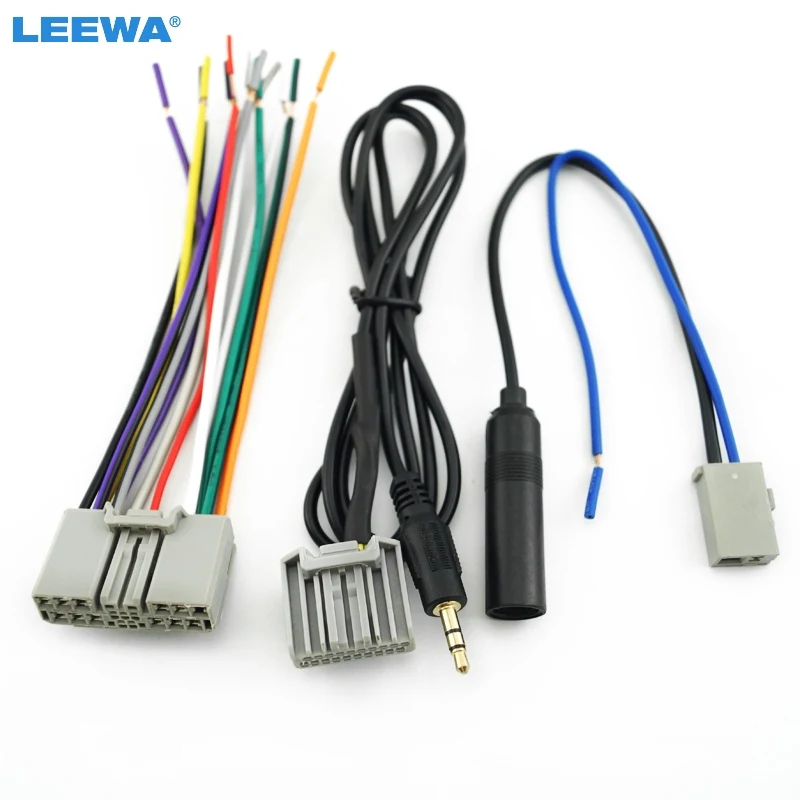 Leewa Car Head Unit Harness/aux/antenna 