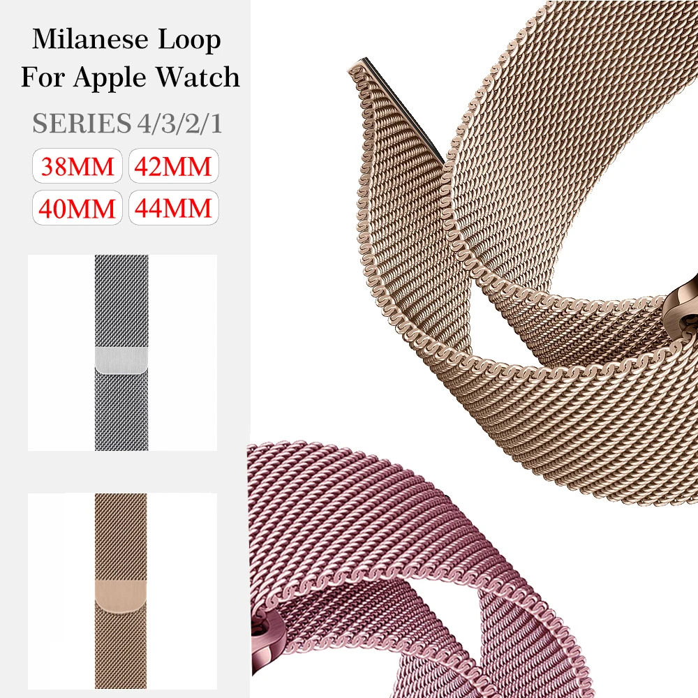 Milanese loop Strap for apple watch band correa apple watch 4 iwatch Band 42mm 38mm 44 mm 40 stainless steel Bracelet watchband Milanese loop Strap for apple watch band correa apple watch 4 iwatch Band 42mm 38mm 44 mm 40 stainless steel Bracelet watchband