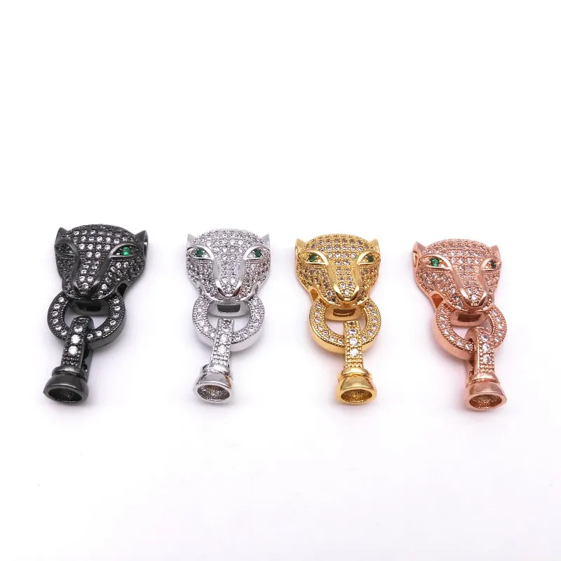 

2017 Hot Sale Micro Pave Leopard Head Pendants Fashion Jewelry Necklace & Bracelet Leopard Head Pendant Micro Animal Pendant