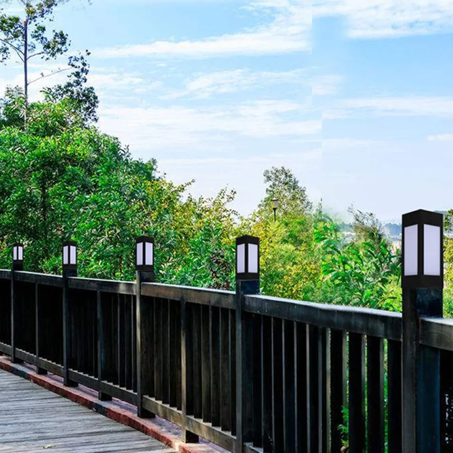 Caminho ao ar Luz à Prova Thrisdar Solar Jardim Pilar Dwaterproof Água Paisagem Led Cerca Porta Pós Estigma Lâmpadas Livre Gramado 24 Cheap Luminárias gramado