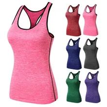 Женские топы для тренировок, быстросохнущая рубашка, фитнес-жилеты, летняя однотонная одежда, большие размеры