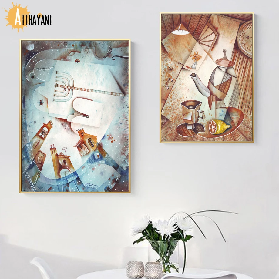 

Magic Realism Kitchen Vintage Posters And Prints Wall Art Canvas Painting Wall Pictures For Living Room Bedroom Home Decor