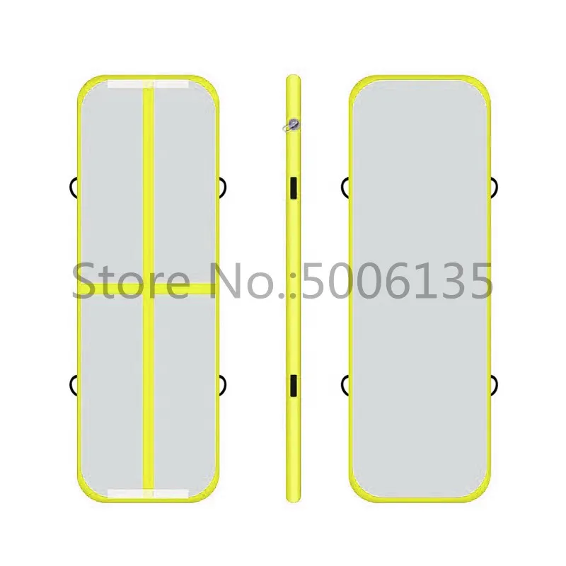 Надувной Tumbing коврик Airtrack,, 1 м* 0,6 м* 0,1 м, гимнастический коврик, надувная гимнастическая барабанная дорожка, воздушный блок, воздушная доска - Цвет: yellow