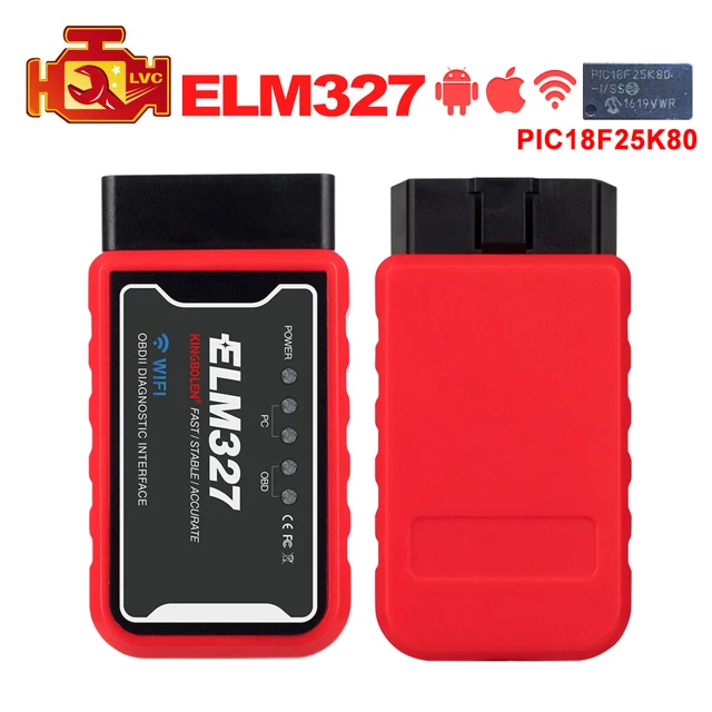 

ELM327 WiFi Bluetooth V1.5 PIC18F25K80 Chip OBD2 Diagnostic Tool For IPhone/Android/PC ELM 327 V 1.5 Auto Scanner Torque OBDII