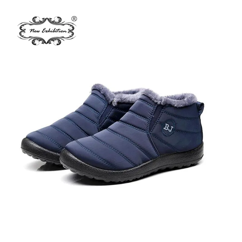 

New exhibition Women Boots Winter Plush Inside Antiskid Bottom Keep Warm Waterproof Ankle Ski Boots Booties Women's Shoes 35-46