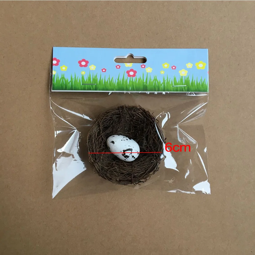 

Cage Nature Photo Props Garden Bird nest Craft Decoration Foam Hatching 1/3/5 Eggs Handmade Easter Environmental